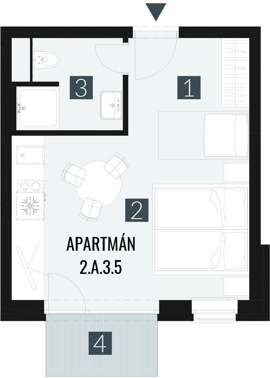 2.A.3.5 1izbový+kk 